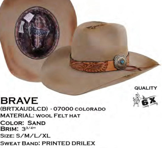 6X Bull Ranch Brave Hat